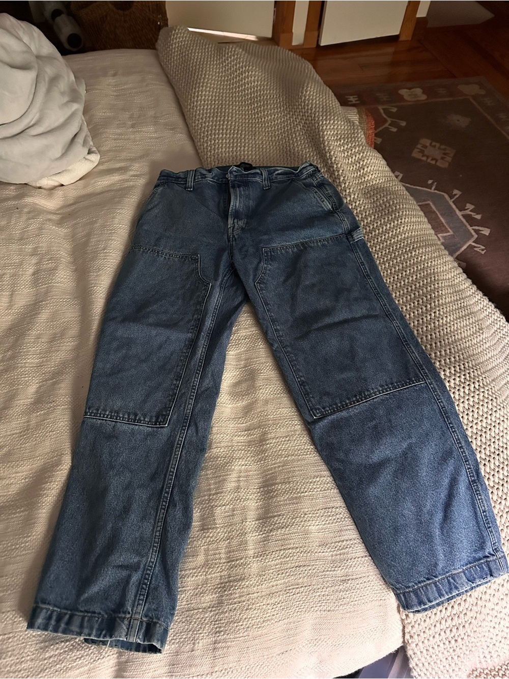 Abercrombie & Fitch Men's Blue Baggy Denim Jeans 34x32